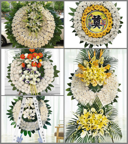河南南阳镇平县张林镇不老刘村花圈速递